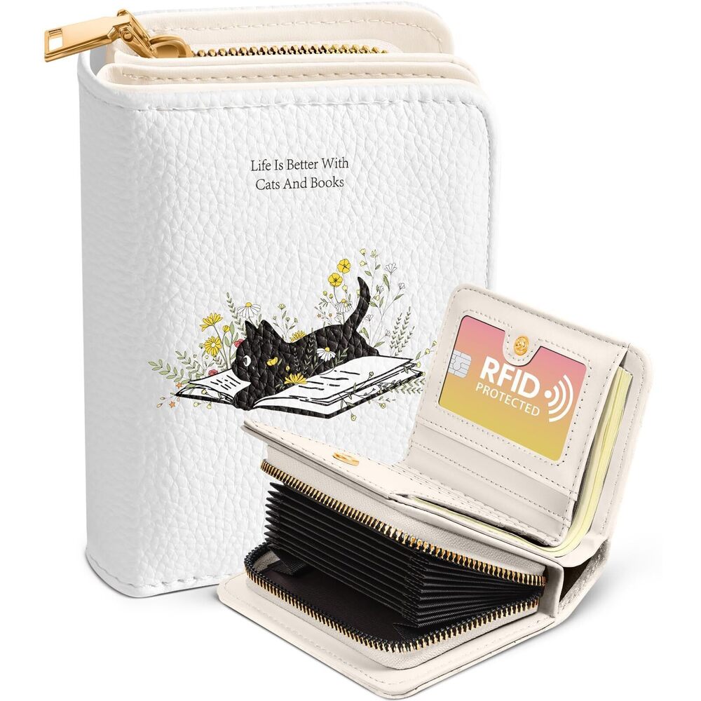 8790 Credit Card Holder Wallet - Cute Leather Teen Girls Cardholder Wallets
